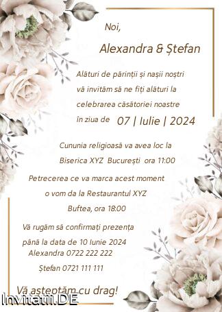 Save the date, anunt casatorie, frunze, crengute, verde